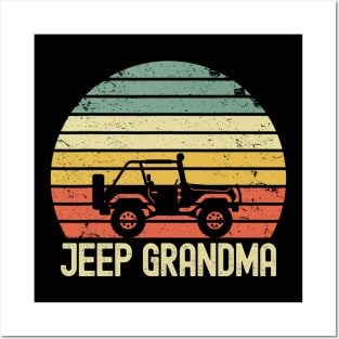 Jeep Grandma Vintage Jeep Retro Jeep Sunset Jeep Jeep Mom Jeep Women Posters and Art